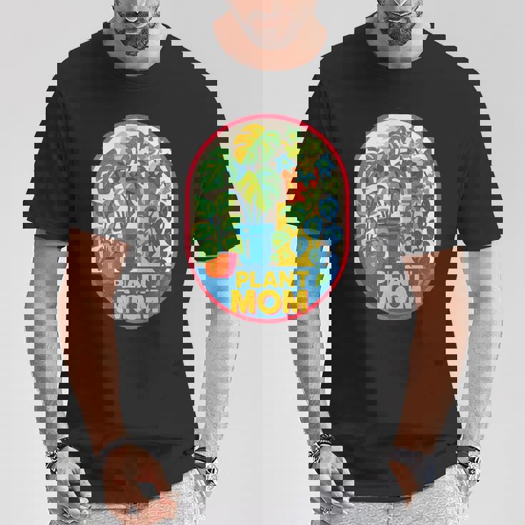 植物 ママ イラスト ポトス モンステラ 観葉植物愛好家 Tシャツ 面白い贈り物
