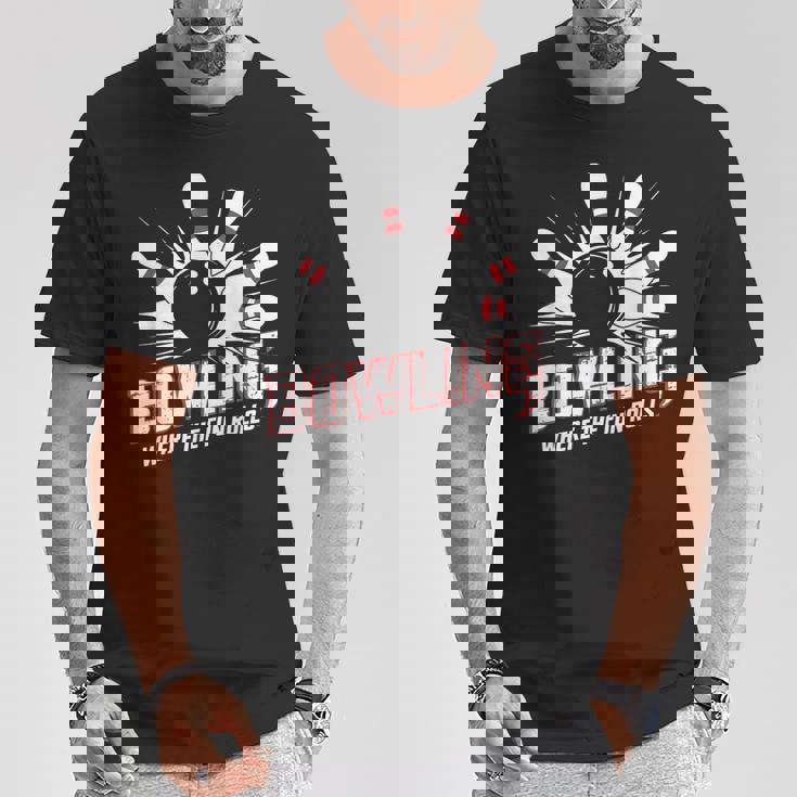 楽しいロールスボーリング パンヴィンテージボウリングボール Tシャツ 面白い贈り物