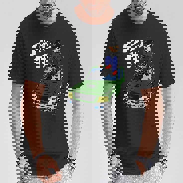 横転した車の屋根を板金するようす Tシャツ 面白い贈り物