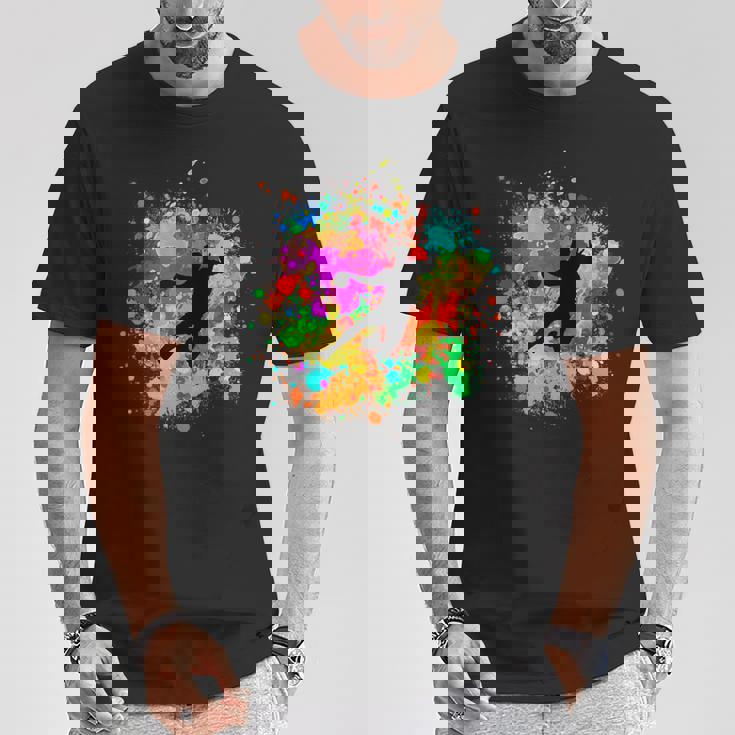 樹脂ボール付きのクールなハンドボールプレーヤー Tシャツ 面白い贈り物