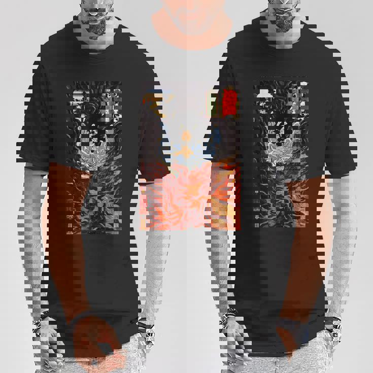 歌川国芳作 木曽街道六十九駅 Tシャツ 面白い贈り物