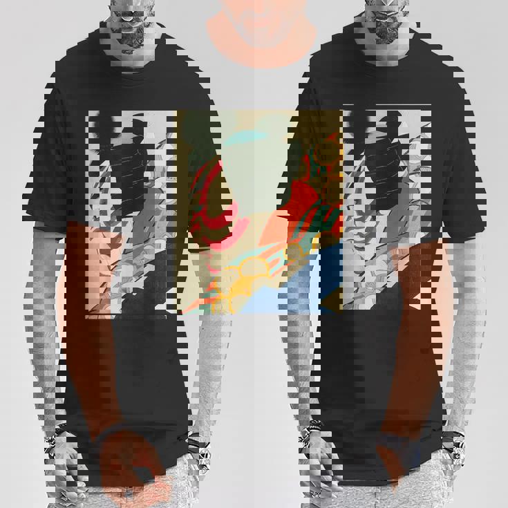 歌舞伎 かぶき 役者 日本美術 浮世絵 役者絵 名取春仙 七世松本幸四郎 梅王 Tシャツ 面白い贈り物