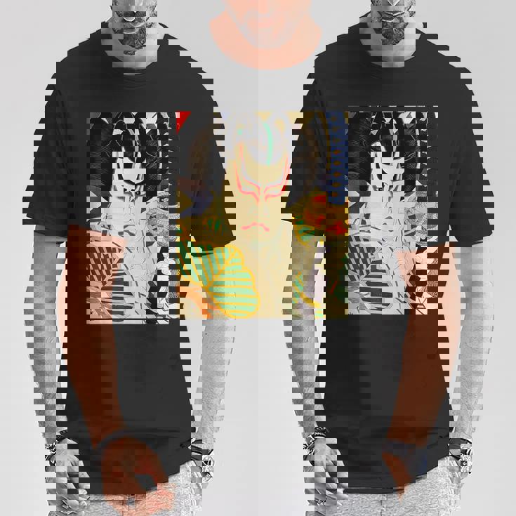 歌舞伎 かぶき 役者 日本美術 浮世絵 役者絵 名取春仙 六世坂東彦三郎 舎人松王丸 Tシャツ 面白い贈り物