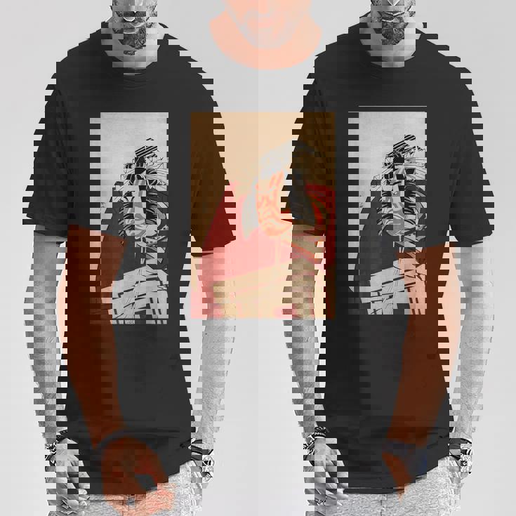 歌舞伎 役者 市川 團十郎 暫 しばらく勝川 春好江戸時代 役者絵 Tシャツ 面白い贈り物