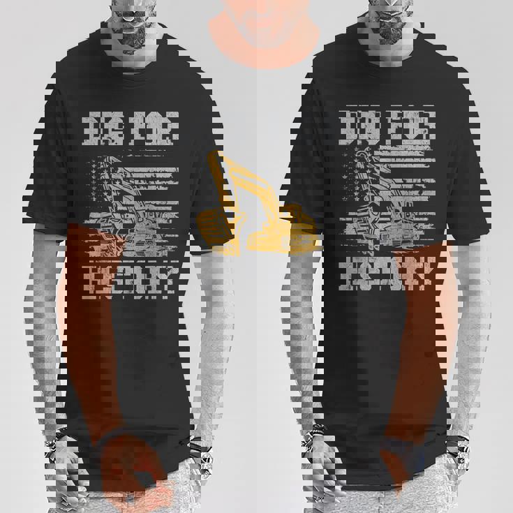 歴史を掘り起こす Tシャツ 面白い贈り物