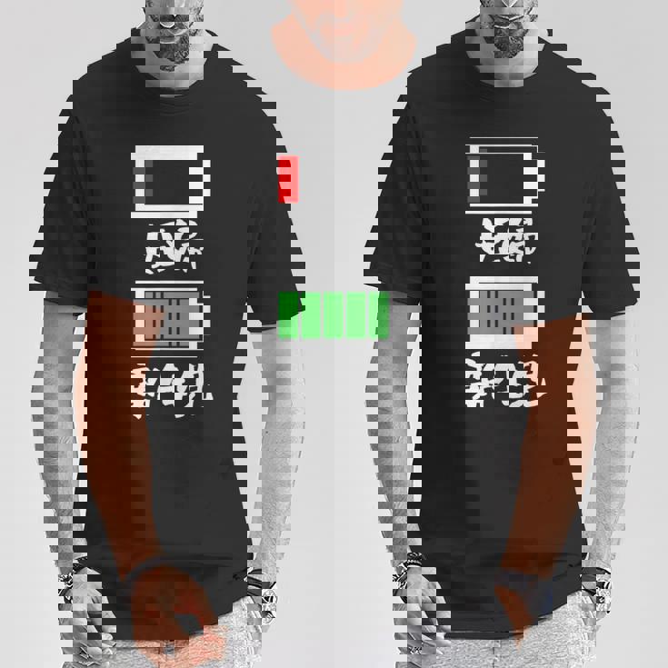 母 妊婦 面白いtシャツ 妻 電池切れ 妊婦さん メンズ おもしろ 面白い 服 オリジナル グッズ 文字tシャツ ネタ Tシャツ 面白い贈り物