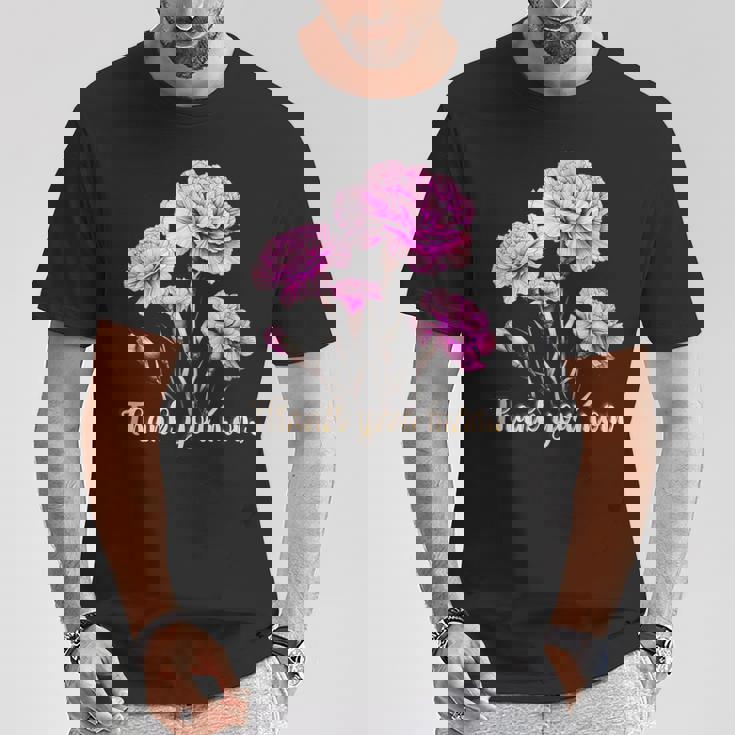 母の日 カーネーション 花 きれい ありがとう お母さん Tシャツ 面白い贈り物
