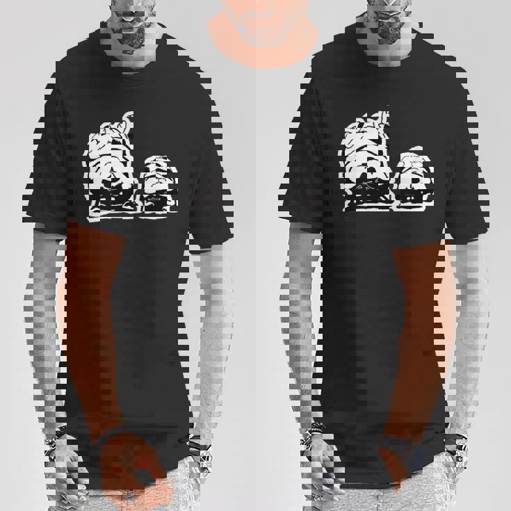 気持ちよく寝ている柴犬たち かわいい黒柴 柴犬イラスト Tシャツ 面白い贈り物