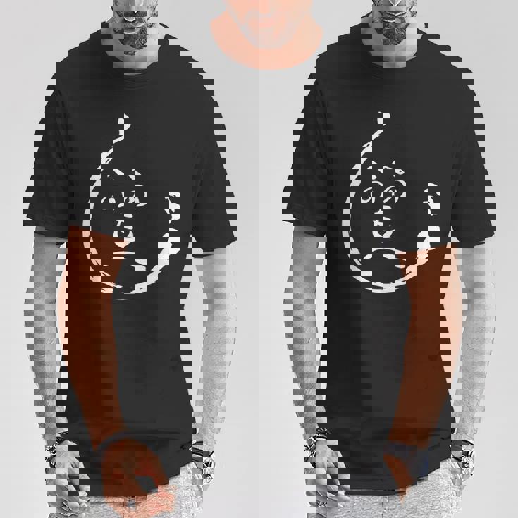 江戸時代の侍風にデザインした へのへのもへじ ユニーク ユーモア 面白い ふざけ ゆる かわいい インパクト Tシャツ 面白い贈り物