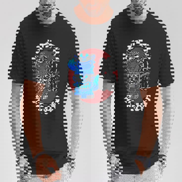 沖縄 ジャパン シーサー 守護ライオンズ 沖縄 日本語 漢字 Tシャツ 面白い贈り物