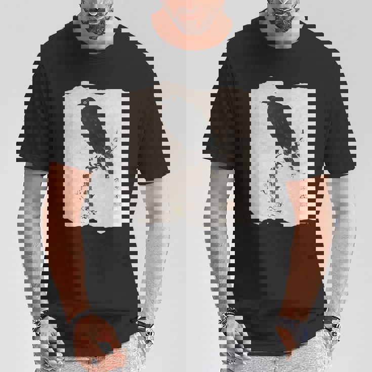 河鍋暁斎のカラス 浮世絵 日本画 日本文化 烏 Tシャツ 面白い贈り物