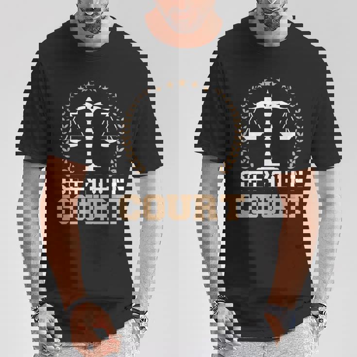 法廷で会おう 弁護士ミーム 未来の弁護士 引退した弁護士 Tシャツ 面白い贈り物