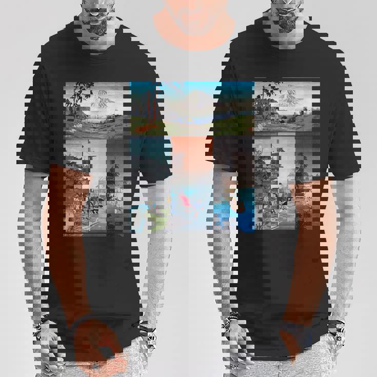 浮世絵 富士山 日本画 版画 名作 アート 絵画 メンズ レディース 面白い 服 美術 おもしろ Tシャツ 面白い贈り物