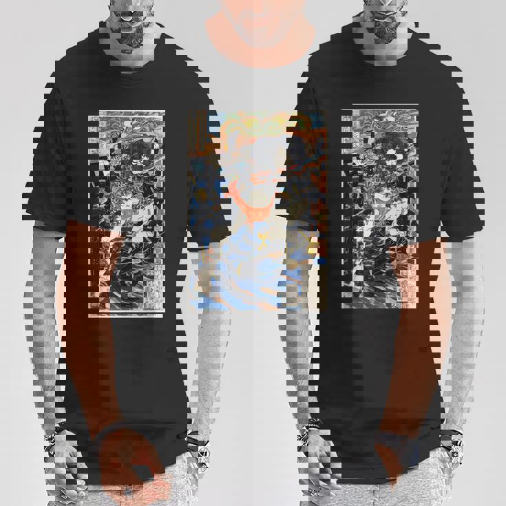 浮世絵 面白tシャツ 日本画 歌川国芳 名作 アート 絵画 メンズ レディース 面白い 服 美術 おもしろ Tシャツ 面白い贈り物