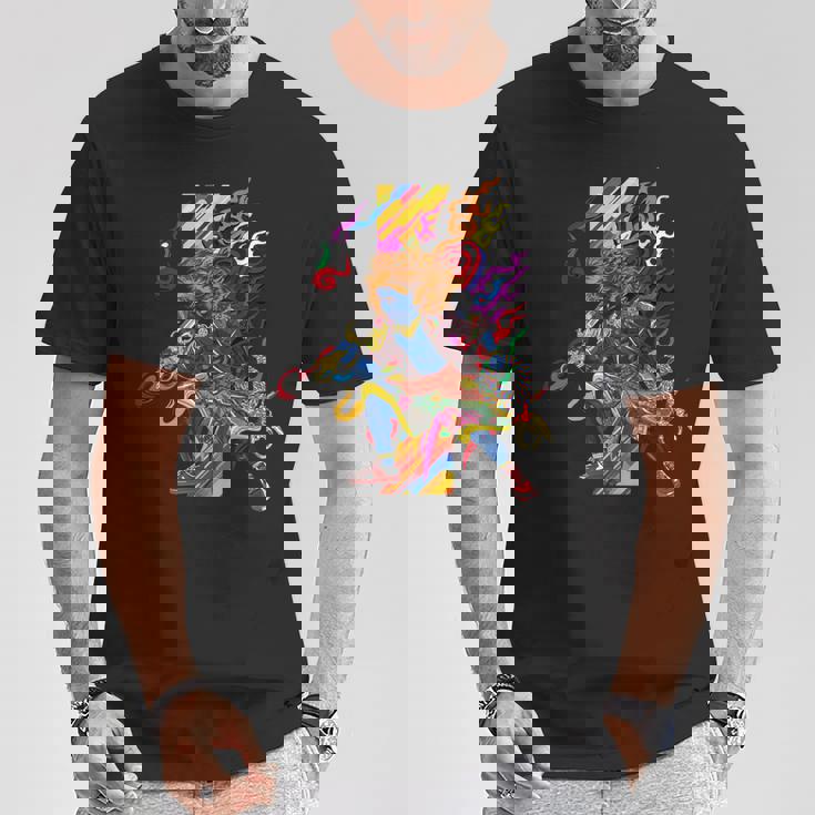 浮世絵シリーズ 踊る不動明王 Tシャツ 面白い贈り物