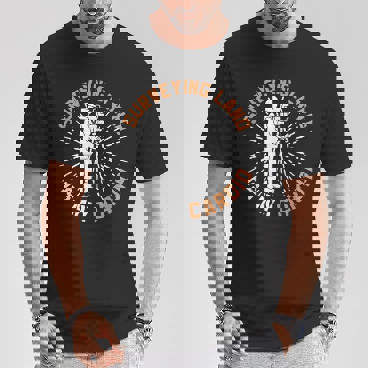 測量は有酸素運動 土地家屋調査士 土地家屋調査士 Tシャツ 面白い贈り物