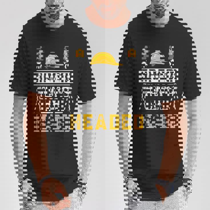 測量士 常に平常心 土地家屋調査士 土地家屋調査士 Tシャツ 面白い贈り物