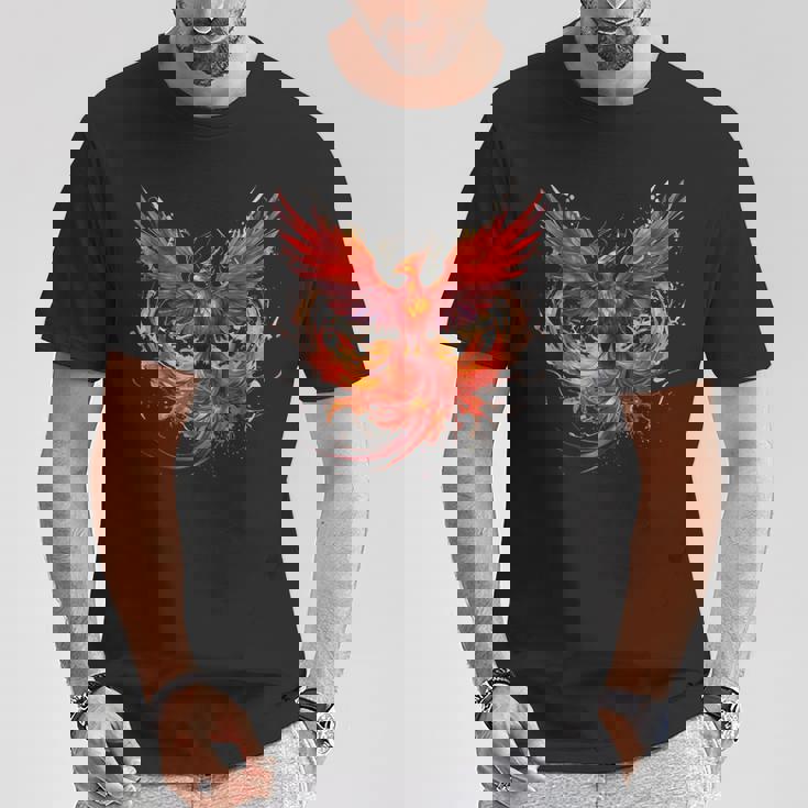 炎 フェニックス 鳥 若返り 神話 鳥 鳳凰 ライジング Tシャツ 面白い贈り物