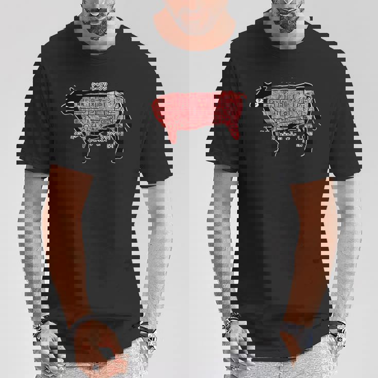 焼肉 カルビ 牛肉 焼肉定食 部位 面白い おもしろ ユーモア ギャグ お笑い Tシャツ 面白い贈り物