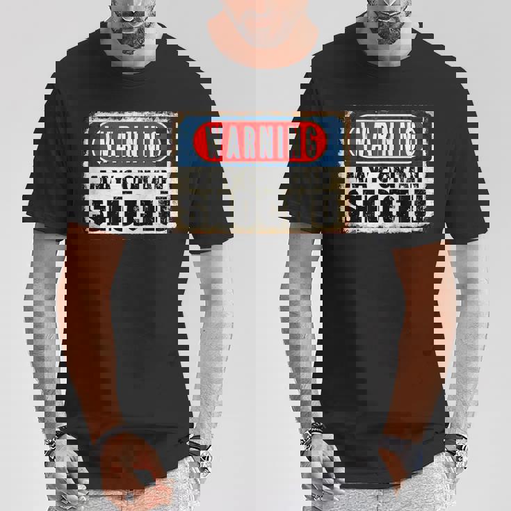 焼酎日本酒面白い警告サインが含まれている可能性があります Tシャツ 面白い贈り物