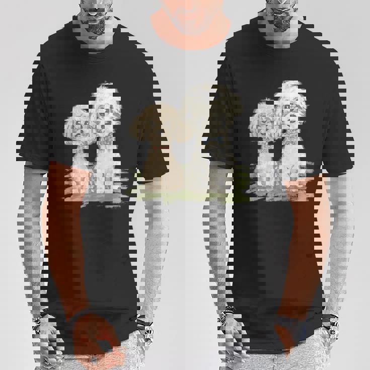 犬 トイプードル かわいい いぬ 子犬 ペット おもしろ 動物 イラスト Tシャツ 面白い贈り物