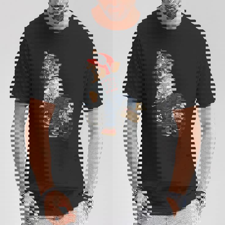 犬 おもしろ バイク オートバイ ライダース バイカー 面白い いぬ Tシャツ 面白い贈り物