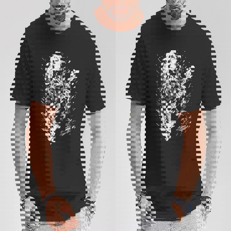 犬 演奏 ベース ギター シャツ 男性用 動物 ギターを弾く Tシャツ 面白い贈り物