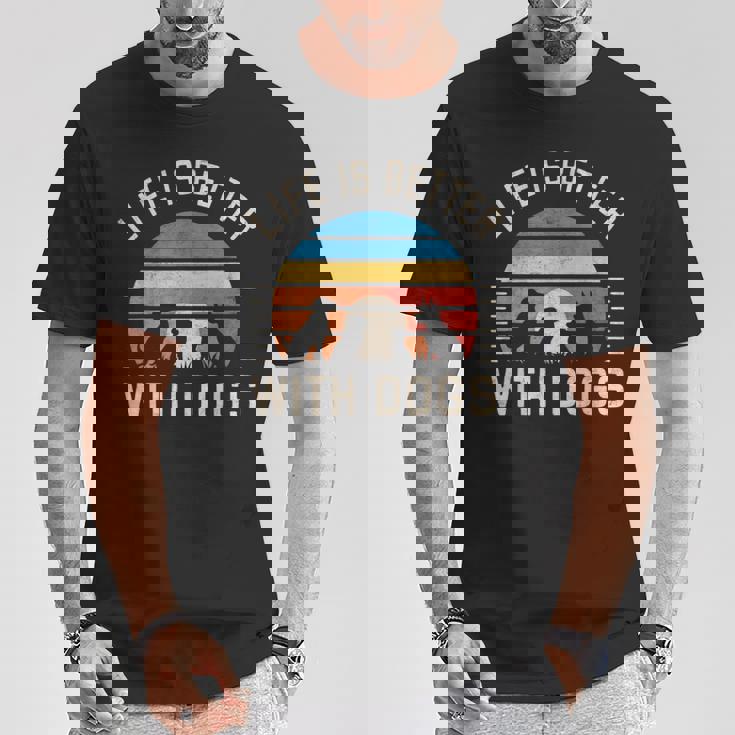 犬と一緒に暮らすのは Tシャツ 面白い贈り物