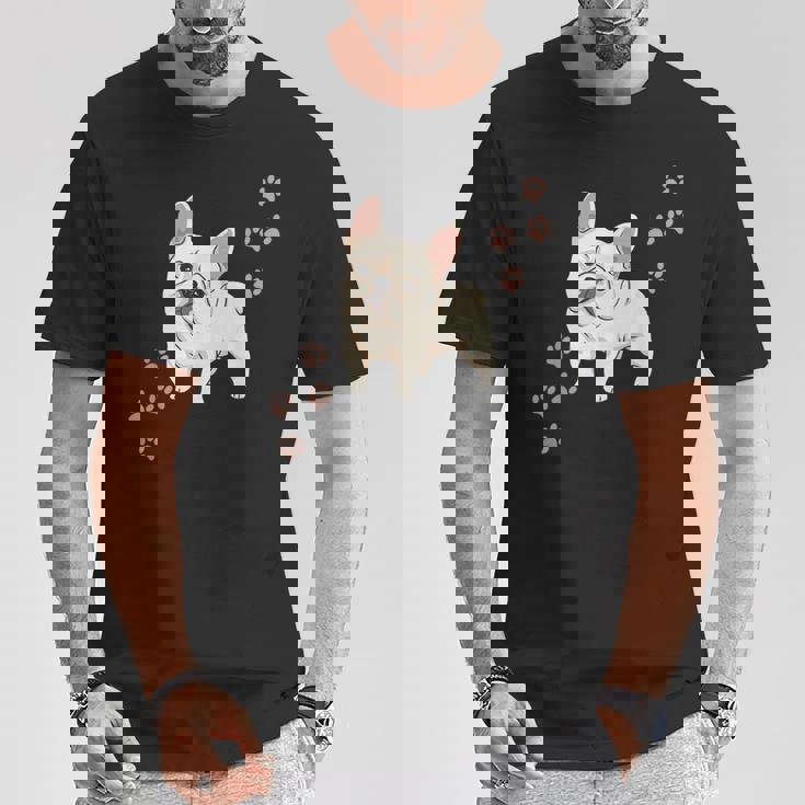 犬のプリントとフレンチブルドッグのグラフィック フレンチブルドッグ Tシャツ 面白い贈り物