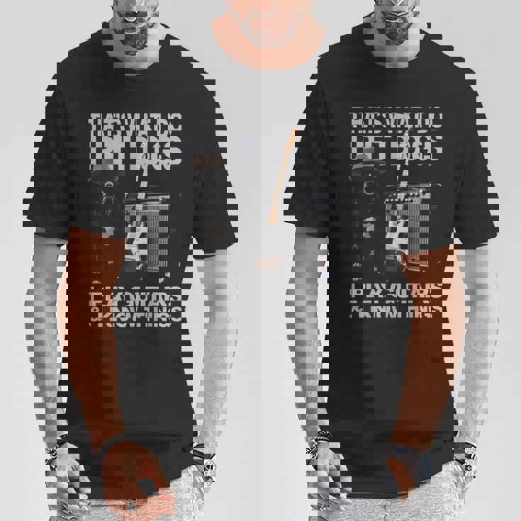 犬好き ギター ミュージシャン ペット 犬 演奏 ギター 面白い Tシャツ 面白い贈り物