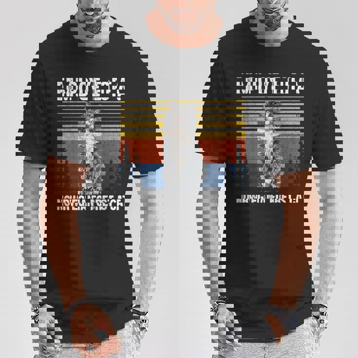 猫 ノルウェージャンフォレストキャットの社員 Tシャツ 面白い贈り物