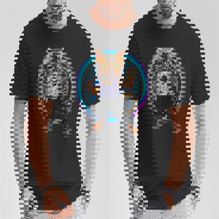 猫 ねこ カンフー Tシャツ 面白い贈り物