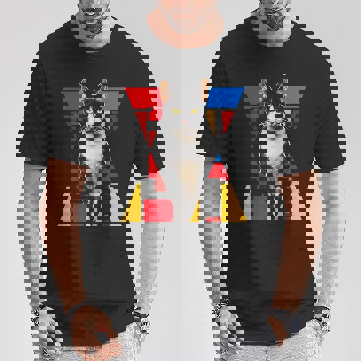 猫 グラフィック ペット アートワーク 猫 Tシャツ 面白い贈り物