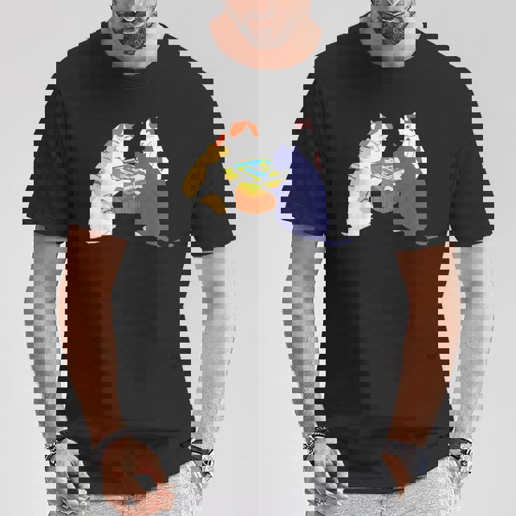 猫 ネコ 麻雀 面白いtシャツ 文字入り メンズ おもしろ 面白い 服 おもしろグッズ ネタ 雀士 Tシャツ 面白い贈り物