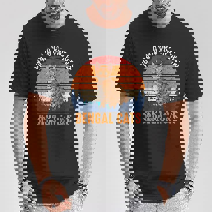 猫-ベンガル猫 Tシャツ 面白い贈り物