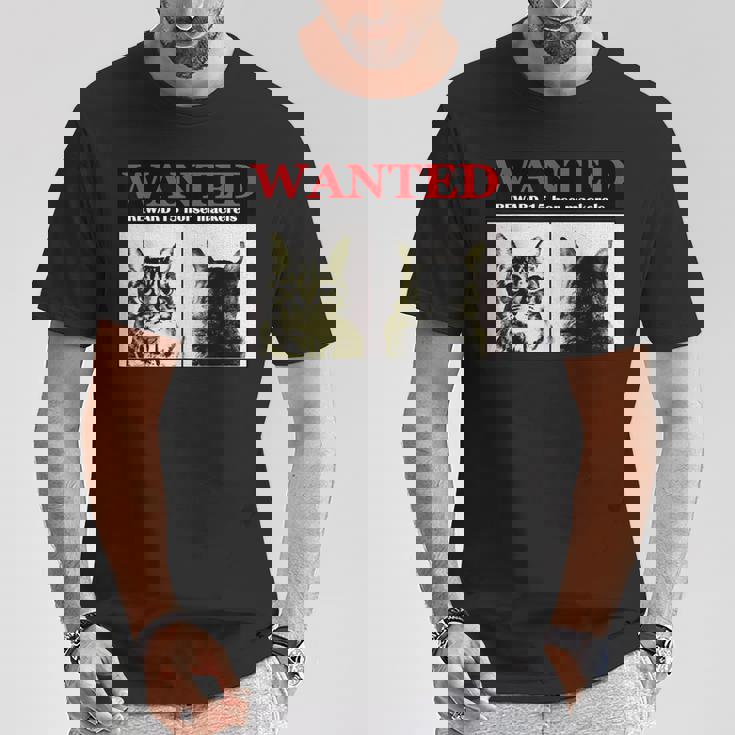 猫 ロック Rock Wanted キジトラ レトロ おしゃれ 個性的 可愛い 面白い Tシャツ 面白い贈り物