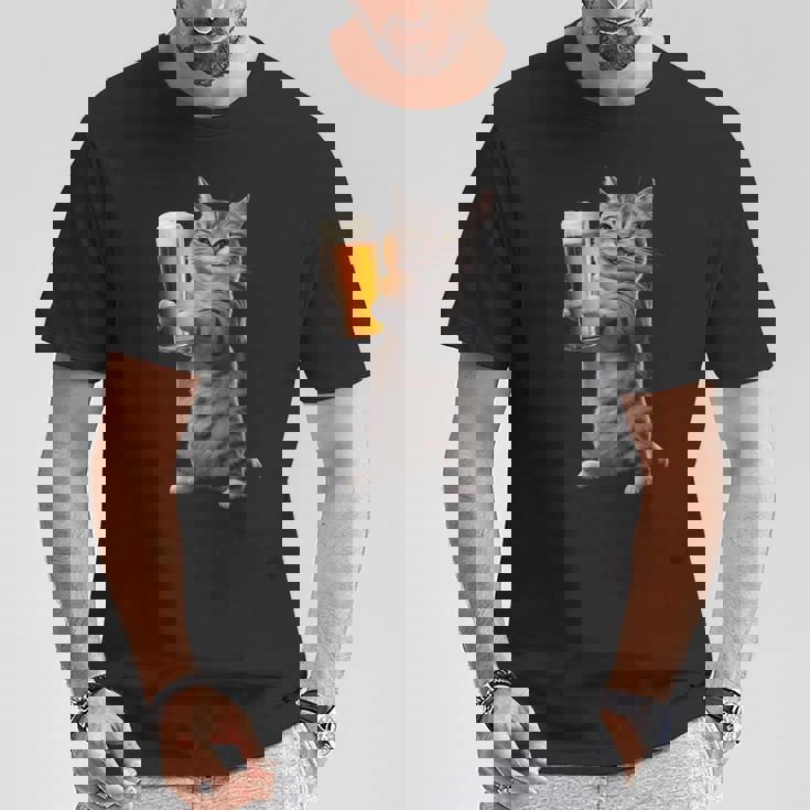 猫ビール Tシャツ 面白い贈り物