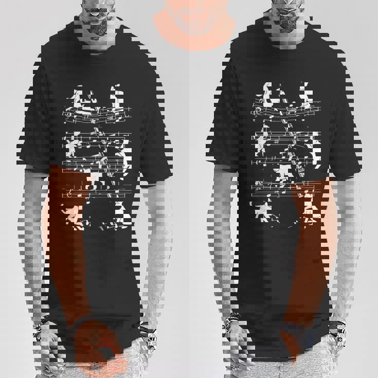 猫好きフルート奏者のためのフルート猫。 Tシャツ 面白い贈り物