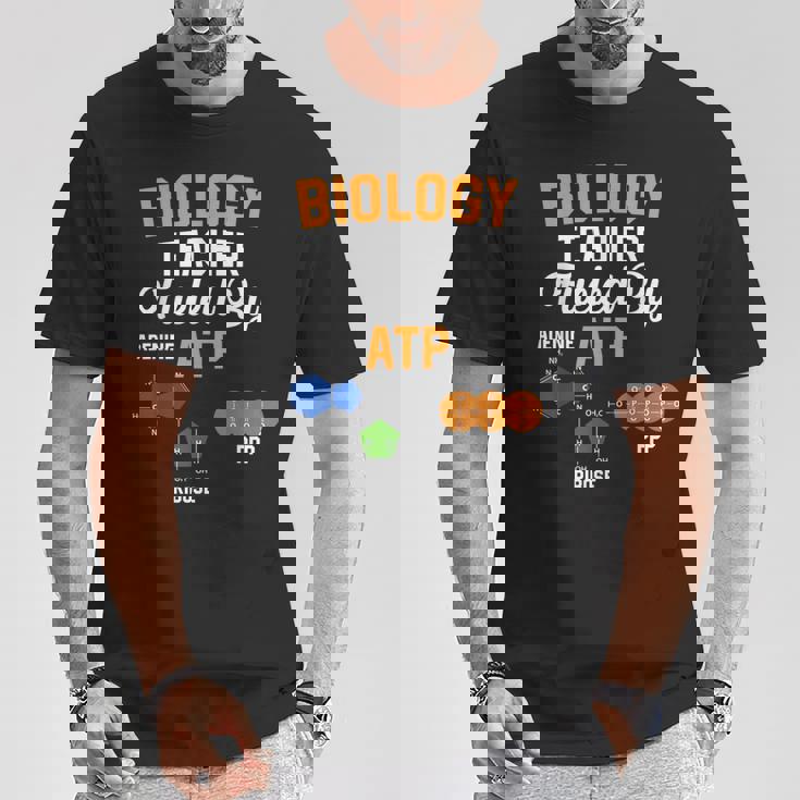生物学教師 Fueled By Atp 面白い教師 生物学者ギフト Tシャツ 面白い贈り物