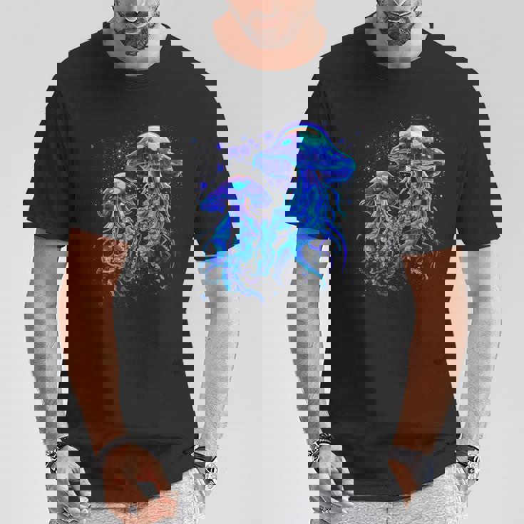 生物発光発光クラゲ Tシャツ 面白い贈り物