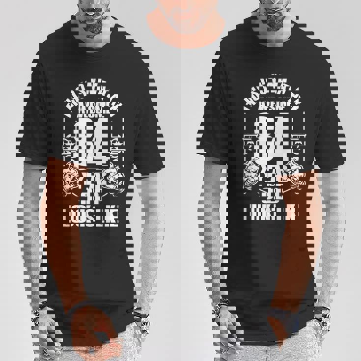 男性、女性、84歳の誕生日への84歳の誕生日プレゼント 長袖tシャツ Tシャツ 面白い贈り物