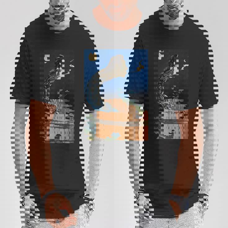 番町皿屋敷 百物語 怪談 葛飾 北斎 お皿のマンション お菊 日本美術 ハロウィン Tシャツ 面白い贈り物