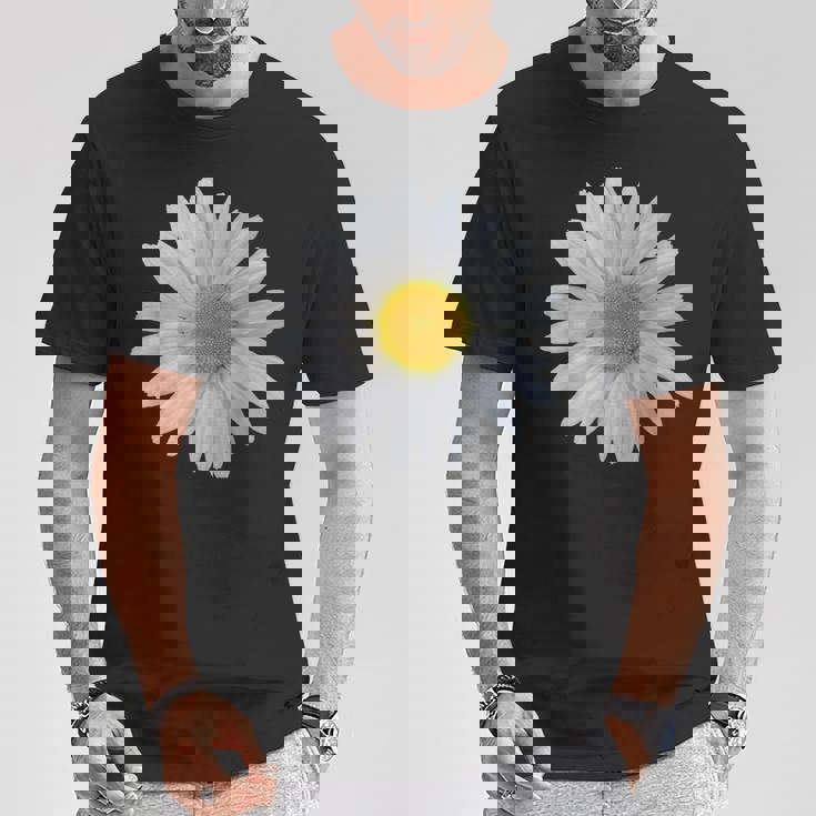 白いデイジーの花、咲くデイジー、花、花、デイジー Tシャツ 面白い贈り物