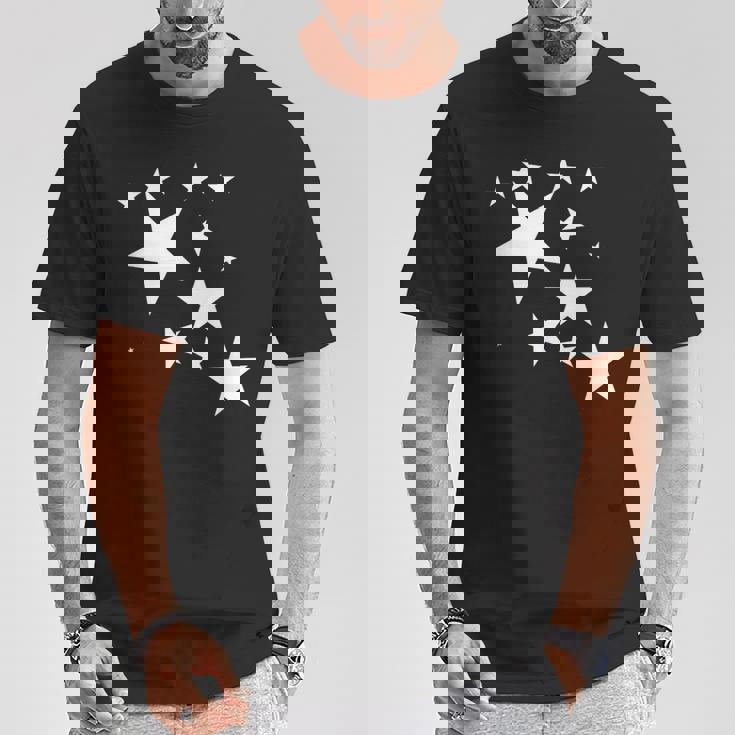 白い星 星柄 デザイン コスチューム ギフト 男性 女性 子供 Tシャツ 面白い贈り物