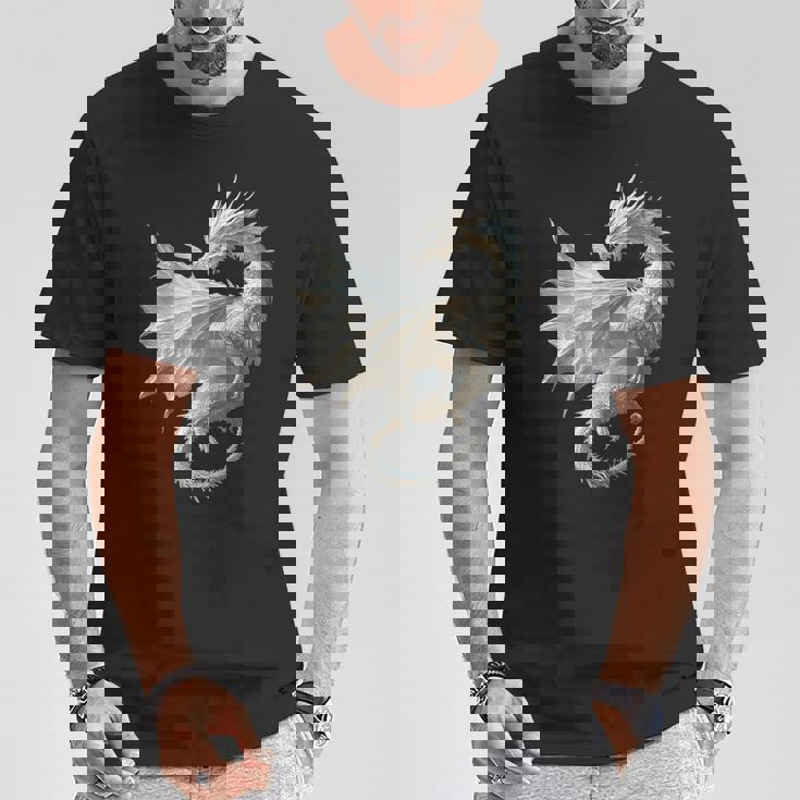 白龍 グラフィック 神話イラスト 白龍 Tシャツ 面白い贈り物