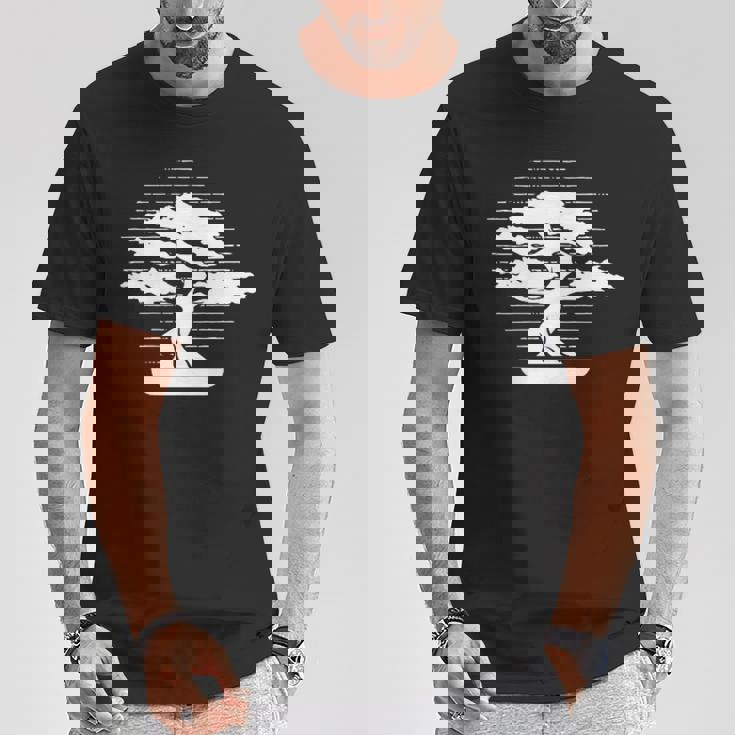 盆栽ロゴエンブレム 盆栽ポット ペンジン 屋内盆栽盆栽 Tシャツ 面白い贈り物