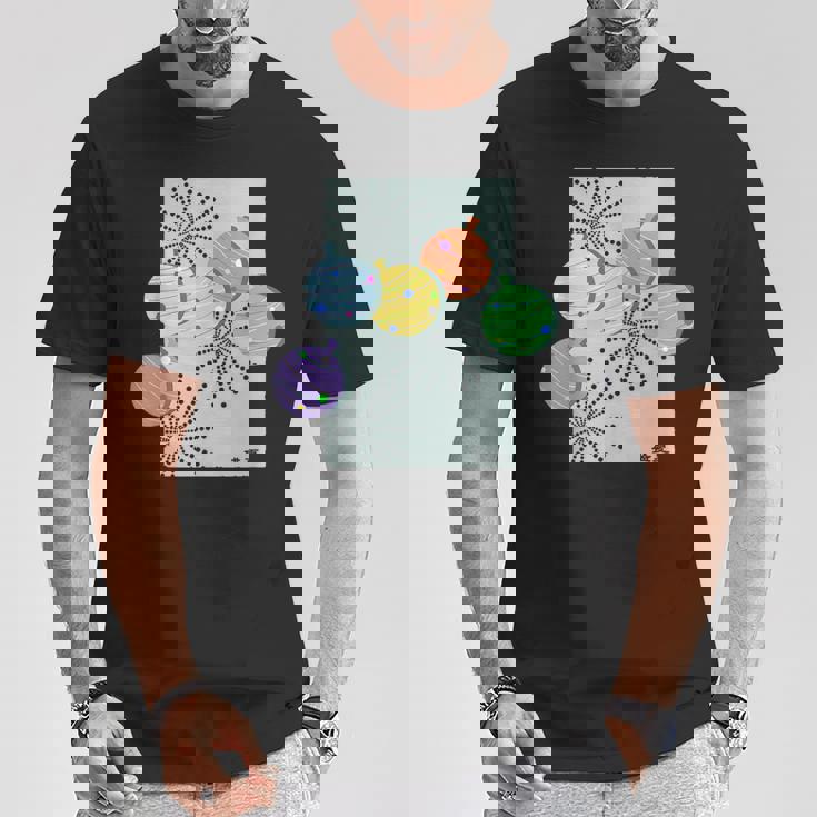 盛夏ー祭りの夜ー ヨーヨー 水風船 花火 祭り 夏 暑い 夜 レトロ 和柄 メンズ レディース キッズ Tシャツ 面白い贈り物