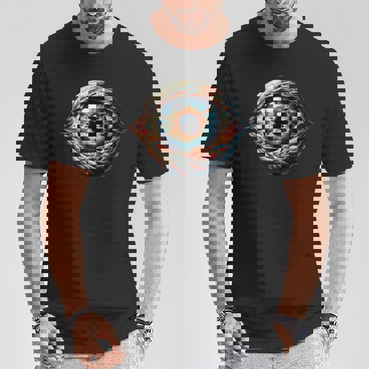 目玉 不気味な目 Tシャツ 面白い贈り物