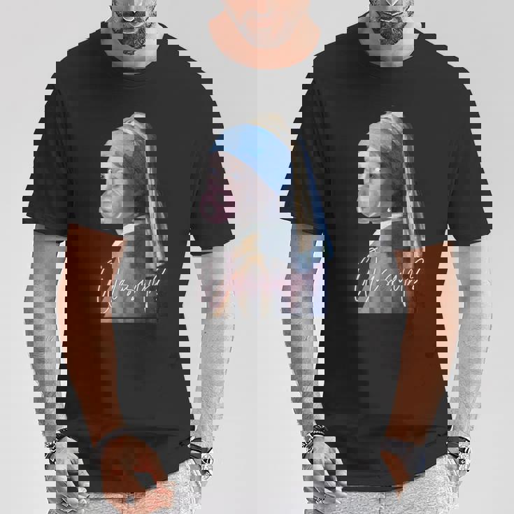 真珠の耳飾りの少女 フェルメール 面白い オルタード アート Wassup Tシャツ 面白い贈り物