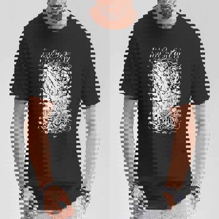 神だけが私を裁くことができるローライダーアートチカーノカルチャー Tシャツ 面白い贈り物